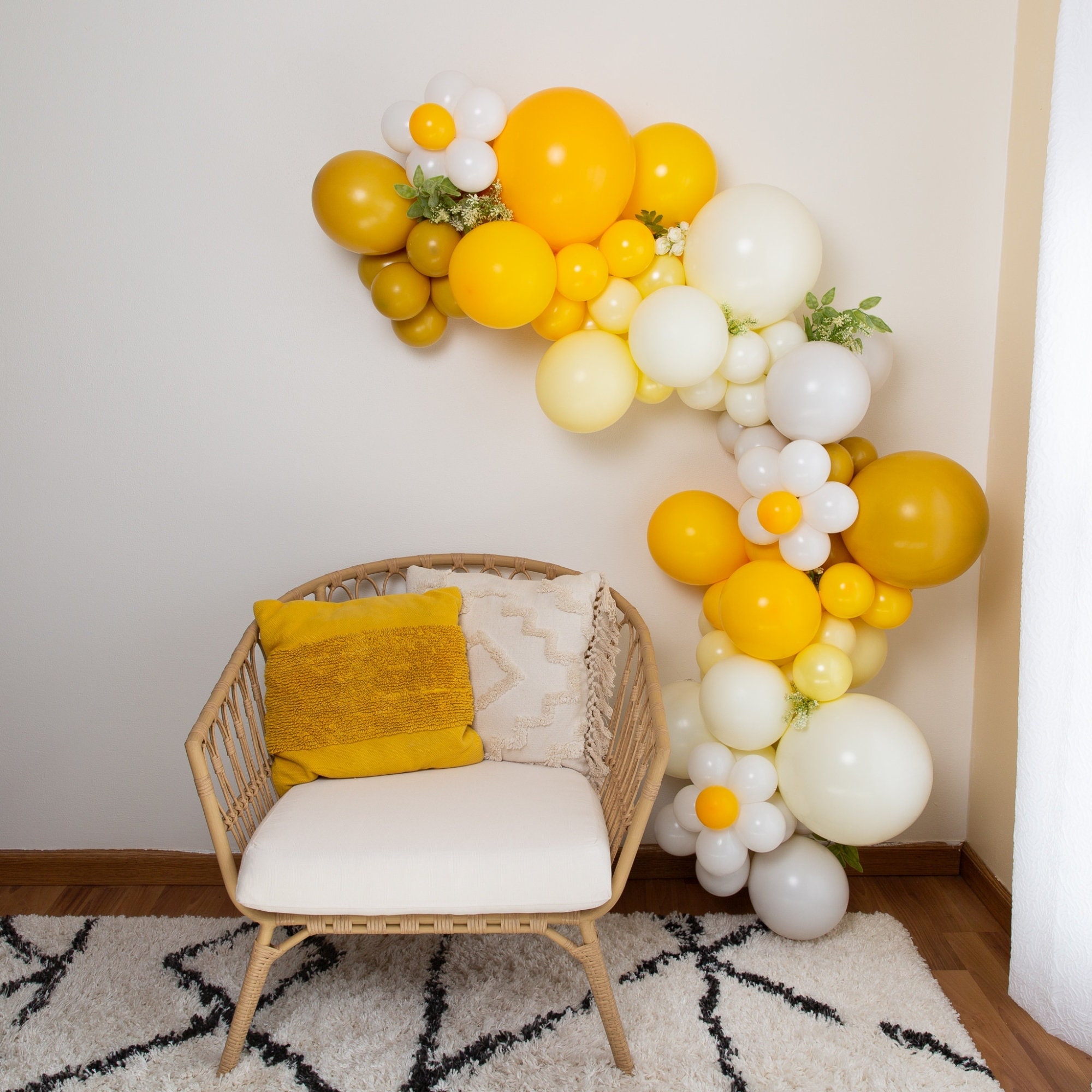 Lemon Bumble Bee Baby Shower Decor Decorations with Honey Yellow Balloon  Garland Arch Kit