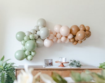 Joshua Tree Balloon Garland Kit Eucalyptus Grey Blush Mocha Balloons for Birthday Bachelorette Bridal Shower or Baby Shower Engagement Party