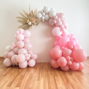 Muted Pink THICK Balloon Garland Kit with Shades of Pink for Valentine&#39;s Day | First Birthday | Baby Shower | Bridal Shower | Bachelorette