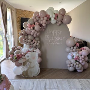 Elise Thick Balloon Garland Kit: Dusty Pink & Beige Party Decor