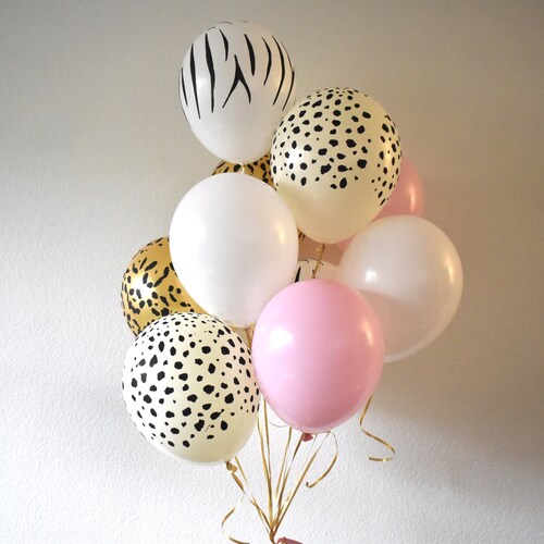 Wild Style Balloons Safari Jungle Cheetah Leopard Zebra Print Etsy