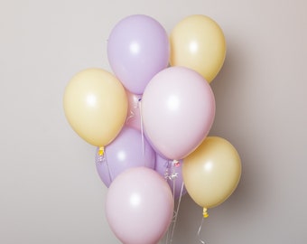 Charlotte Balloon Bouquet with Lilac, Powder Pink & Pastel Yellow for Mother's Day Tea Party | Bridal Shower | First Birthday | Fairy Party