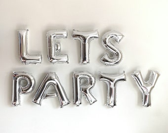 16" Foil Alphabet Letter & Number Balloons in Gold or Silver for Custom Phrases | Create Your Custom Banner Name or Phrase