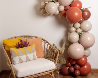 Chesapeake Balloon Garland Kit with Terracotta, Burnt Orange and Cream for Harvest Festival | Friendsgiving | Baby Shower | Fall Birthday