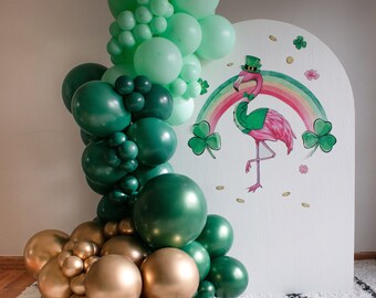 Luck of the Irish THICK Balloon Garland Kit with Several Shades of Green for St. Patrick’s Day Party | Lucky One Birthday | Lucky in Love