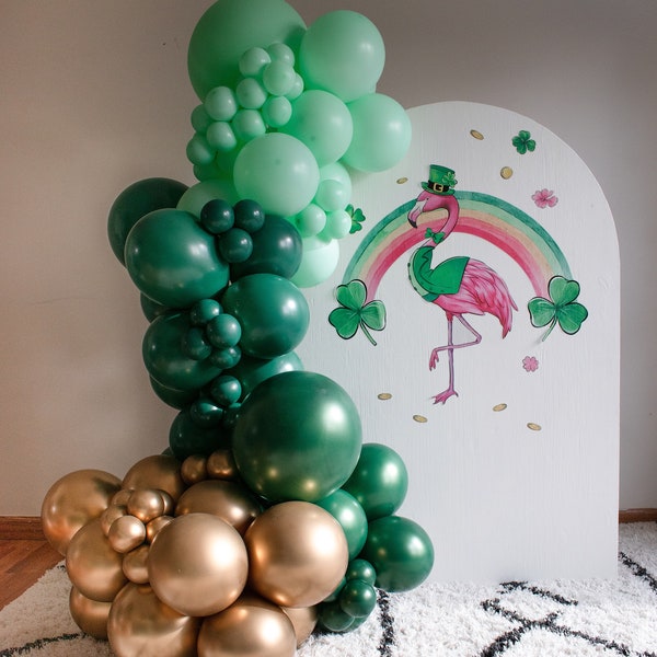 Luck of the Irish THICK Balloon Garland Kit with Several Shades of Green for St. Patrick’s Day Party | Lucky One Birthday | Lucky in Love