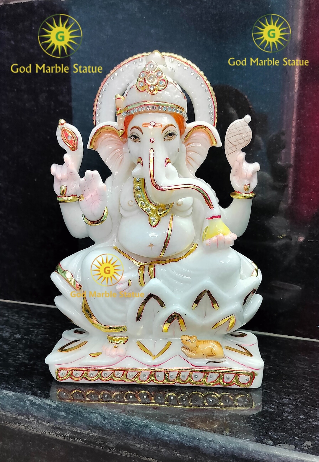 Ganesh Idol Marble Ganesh Idol Gift Ganesh Idol 12 Inch Ganesh Home