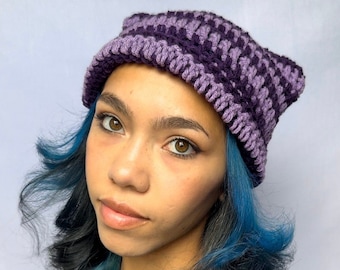 Grunge Bonnets Tricotés Au Crochet Pour Femmes Filles Renard Oreilles