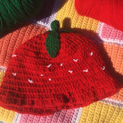 Crochet Strawberry Hat Strawberry 