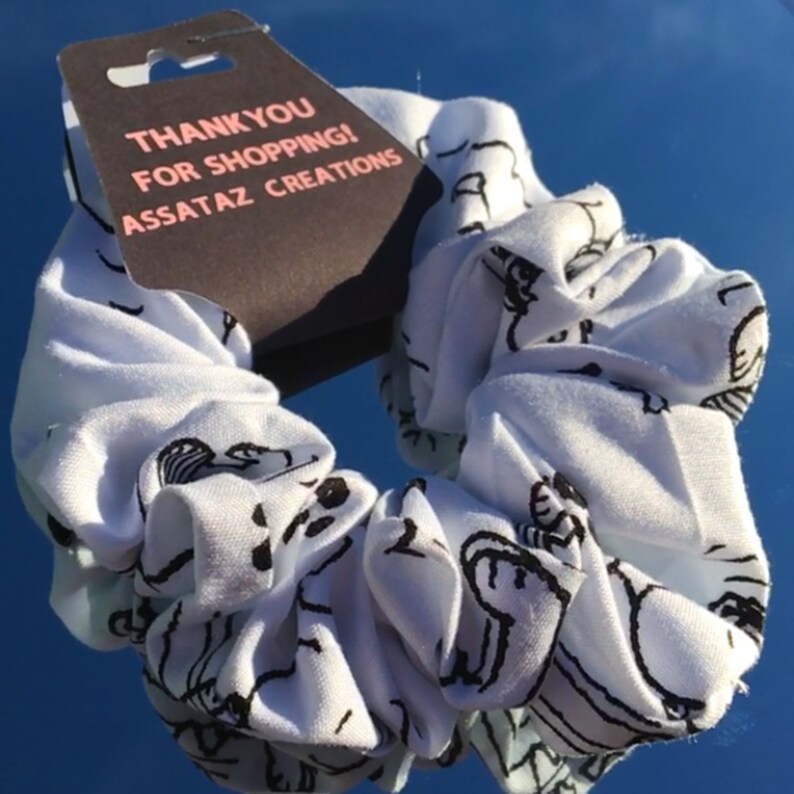 Black And white Snoopy Scrunchie Snoopy scrunchie Scrunchie Peanuts Scrunchie