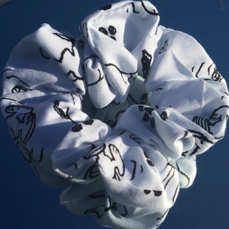 Black And white Snoopy Scrunchie Snoopy scrunchie Scrunchie Peanuts Scrunchie