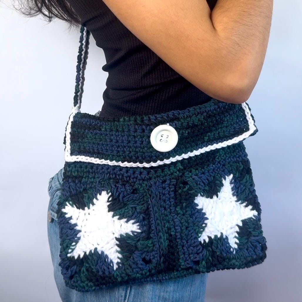 ショルダーバッグ・ポシェット COZING Star messenger bag 5BJH1370 XIAHIOPT Trendy Crossbody Bag with Star Embellishment Large