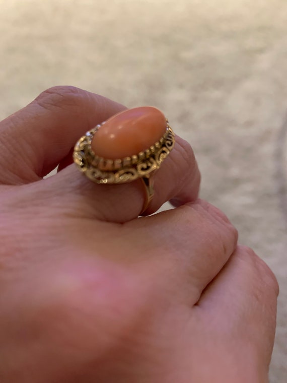 Victorian 18K Coral Ring