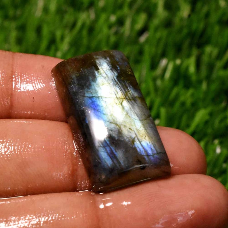 Blue Fire Labradorite Rectangle Shape Labradorite Gemstone P878 Natural Labradorite Gemstone AAA Quality Labradorite Gemstone Cabochon