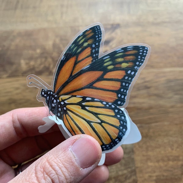 Flying Monarch Butterfly Sticker