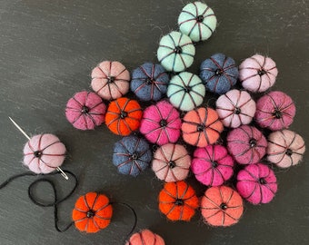 Filz-Kürbis-Girlande Kit machen | DIY Herbst Dekoration