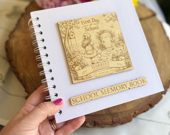 First Day of School Memory Book | Personalised School Photo Album | School Years Scrapbook | Reception to Year 6 Keepsake Book