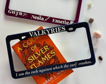 ACOTAR Valkyries License Plate Frames Car Accessories | Nesta, Emerie, & Gwyn