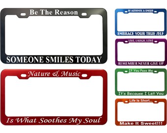Personalized Car License Plate Frame - 'Where We're Going We Don't Need Roads' Funny Quote