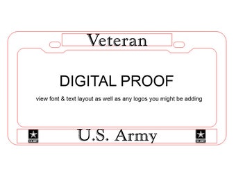Custom Logo / Image / Font Upgrade – Proof Included for Personalized License Plate Frame