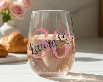 Personalised 30th Birthday Glass Tumbler Vodka Wine Glass With Gift Box Gifts For Her/Him Women, Daughter, Bestie, Mum Milestone Age Present