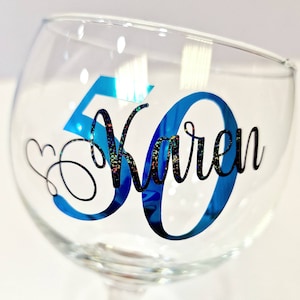 Personalised Gordons Gin Hi Ball Glass, Birthday 18th 21st 30th Christmas Gift E - Foto 9