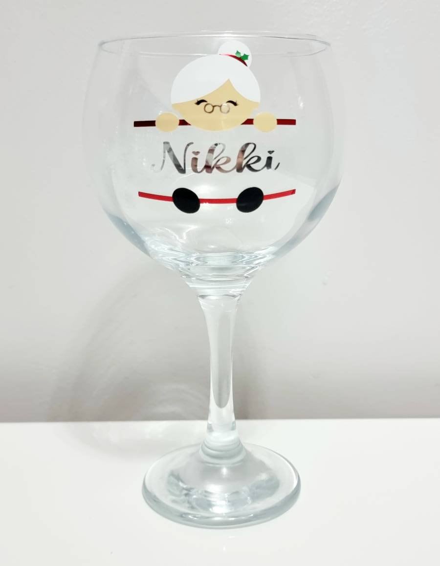 Personalised Christmas Gin Glass Christmas Gift Secret - Etsy UK