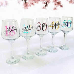 18th Birthday Wine Glasses - Etsy UK