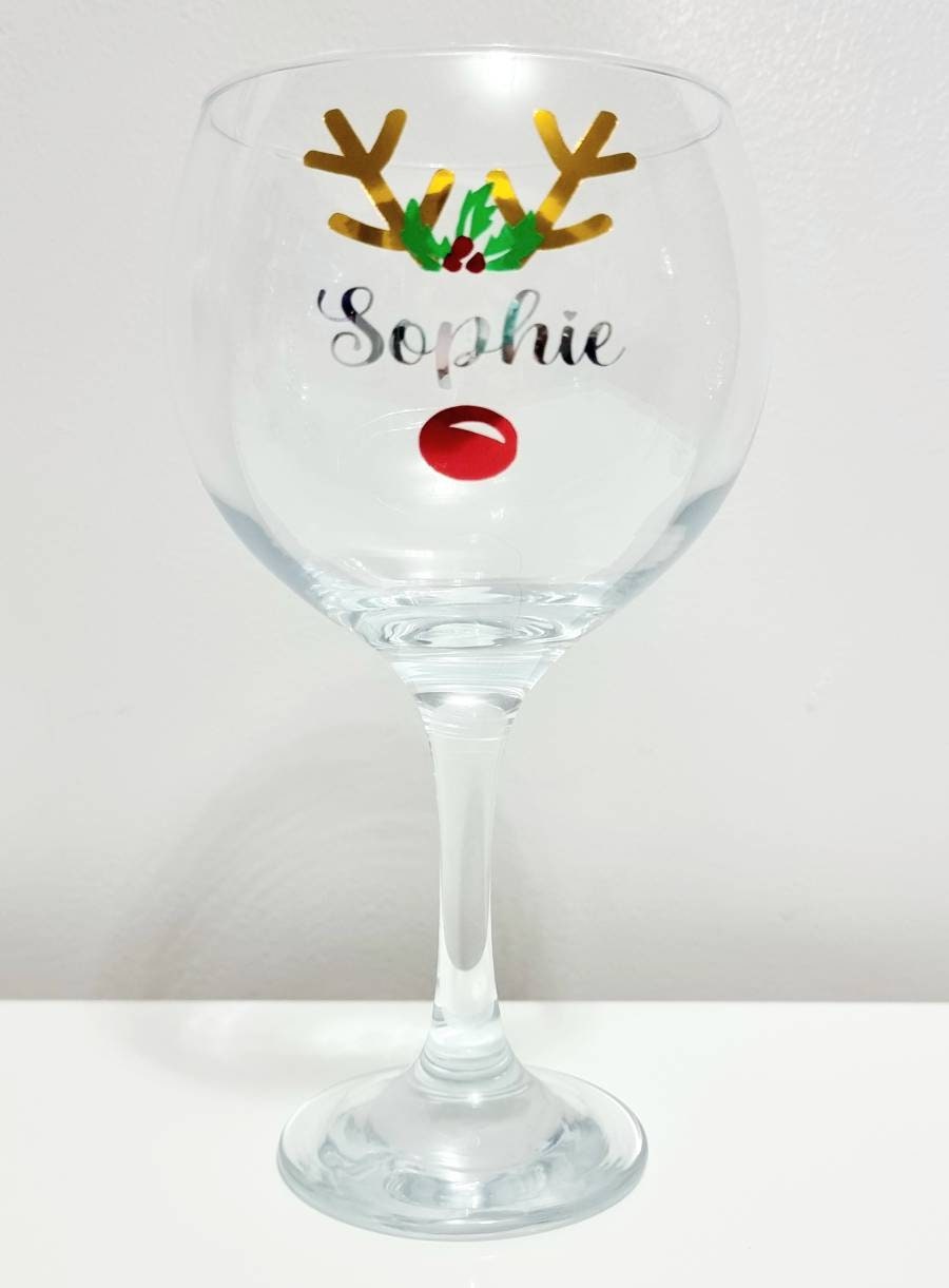 Personalised Christmas Gin Glass Christmas Gift Secret - Etsy UK