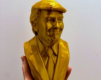 Donald Trump Bust - 3D Printed, Trump Figure statue, Smiling President