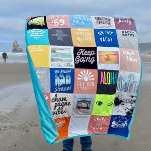 TShirt Quilt, Medium Size, T-Shirt Quilts, TShirt Quilts, Memory Blanket, Custom Blanket, Shirt Quilt, Handmade Gifts, Graduation Quilt