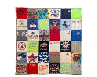 T-Shirt Memory Quilt: Medium Square Custom Blanket