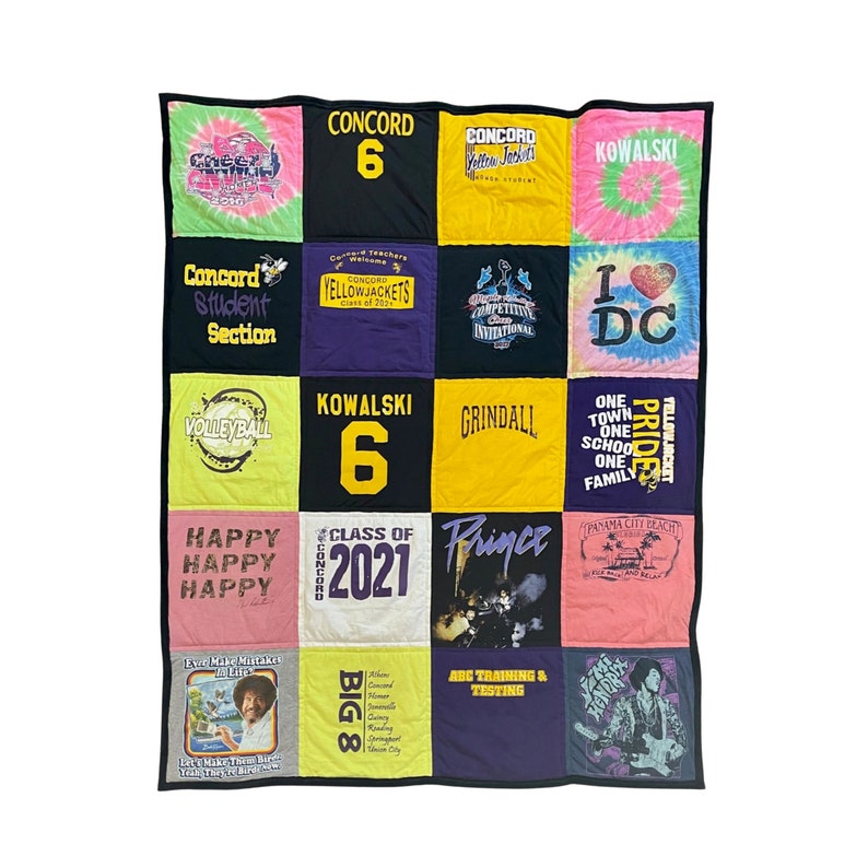 Completed Tshirt quilt with Black Minky Backing
Custom T-shirt quilt
T-shirt blanket
Memory quilt
T-shirt quilt
Personalized T-shirt quilt
T-shirt quilt design
T-shirt quilt services
T-shirt quilt gifts
Upcycled T-shirt quilt
Handmade T-shirt quilt
