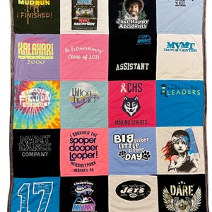 Completed T-Shirt Quilt using Custom Grey Minky Backing. Tshirt quilt
Custom T-shirt quilt
T-shirt blanket
Memory quilt
T-shirt quilt
Personalized T-shirt quilt
T-shirt quilt design
T-shirt quilt services
T-shirt quilt gifts
Upcycled T-shirt quilt