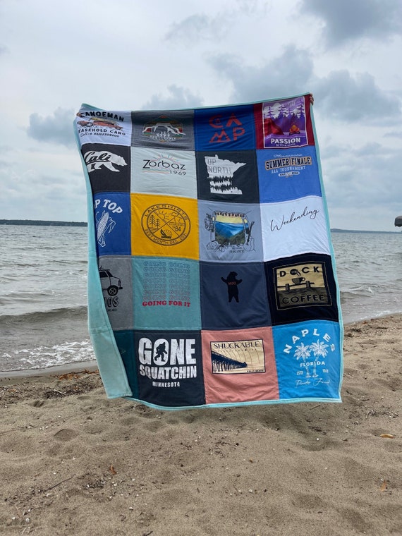 Custom T-Shirt Quilt, Memory Blanket, Graduation Gift, Large Throw Quilt