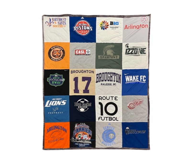 Completed T Shirt Quilt using Custom Minky Backing Color.  
Tshirt quilt
Custom T-shirt quilt
T-shirt blanket
Memory quilt
T-shirt quilt
Personalized T-shirt quilt
T-shirt quilt design
T-shirt quilt services
T-shirt quilt gifts
Upcycled T-shirt quilt