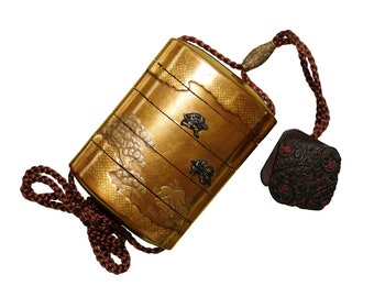 Antique Japanese Meiji Period Traditional Kimono Accessories Sagemono ...