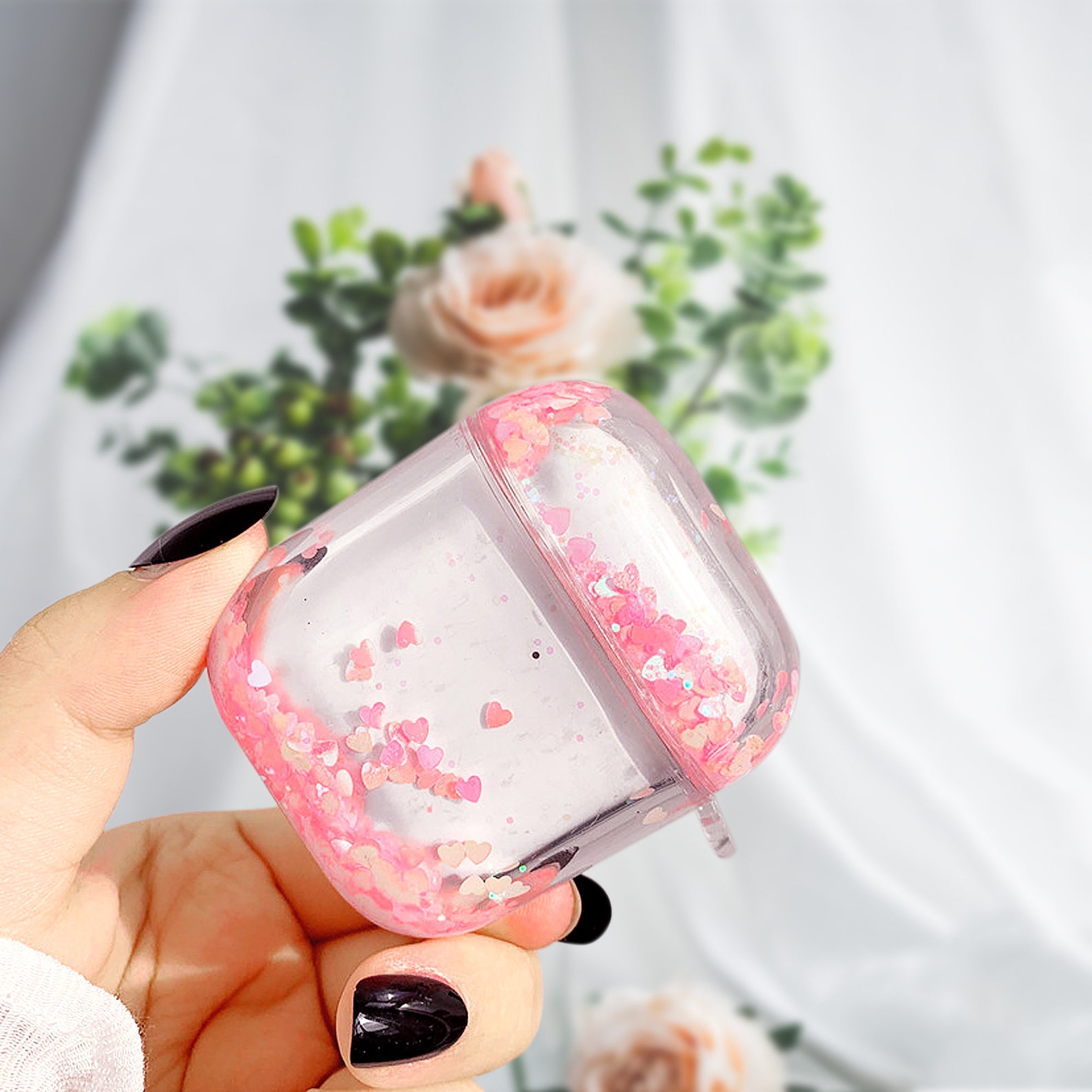 Pink Glitter Cover / Glitter Bling Sparkle Airpod Case / Etsy