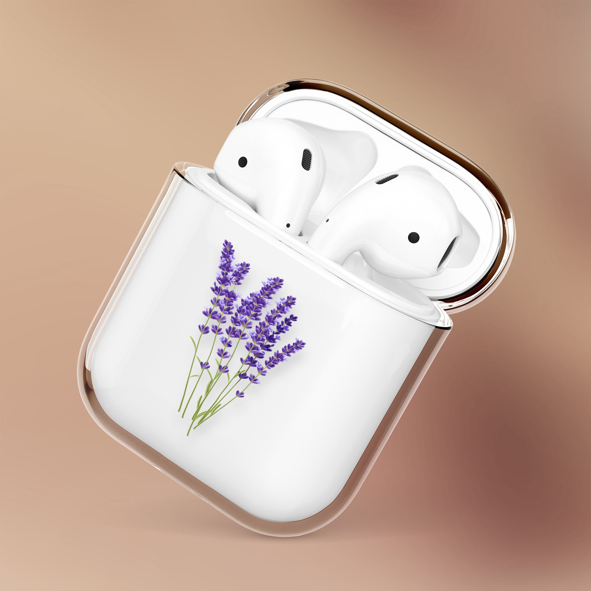 Lavender Airpod Case Cute Airpod Pro Floral Airpod Case Clear Etsy