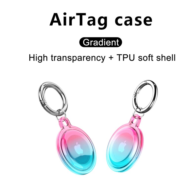 Apple Airtag Casegradient Airtag Sticker TPU Protective Carry Etsy
