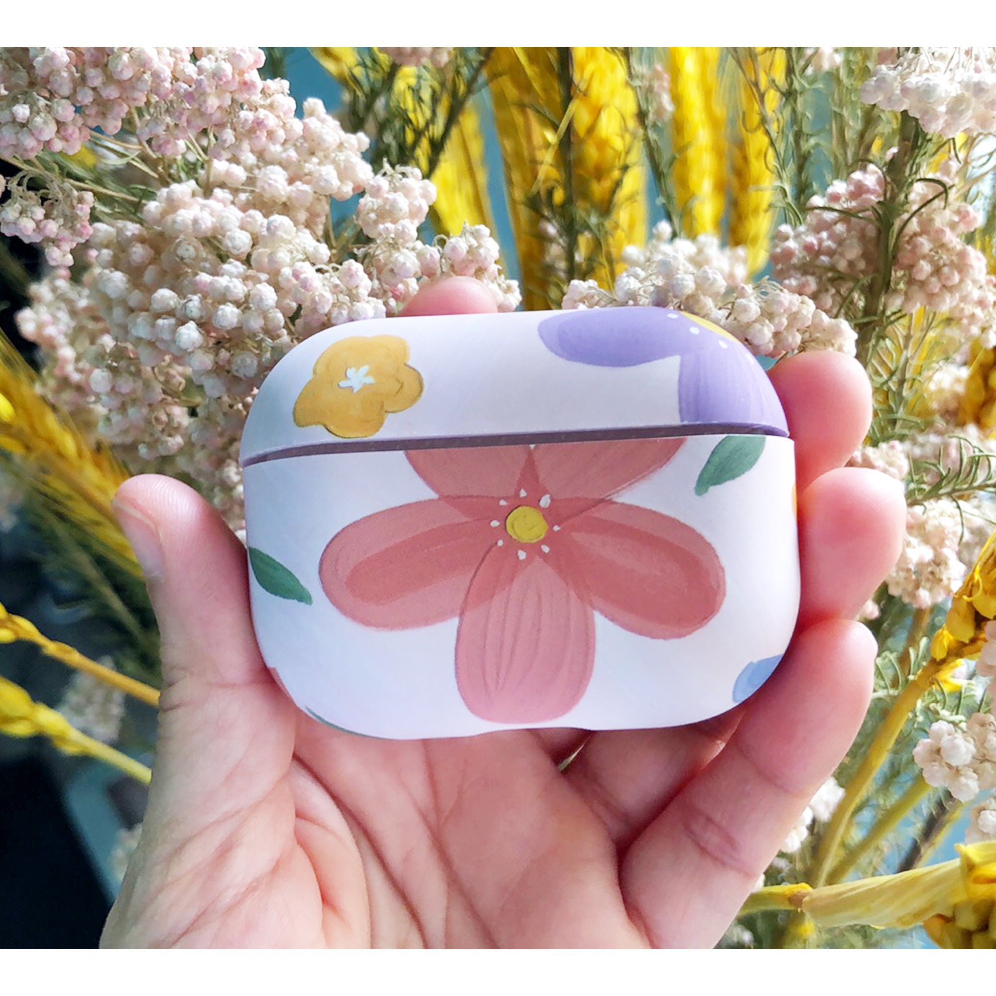 Watercolor Flower Airpod Case Colorful Floral Print Airpod | Etsy