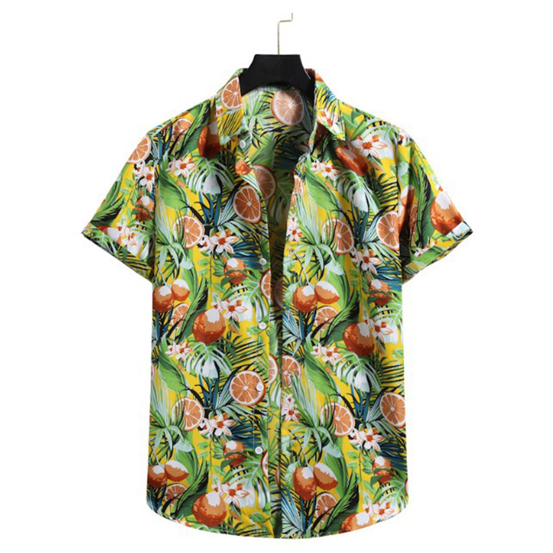 Hawaiian Print Shirt Oranges Summer Beach Men Shirt Made In | Etsy