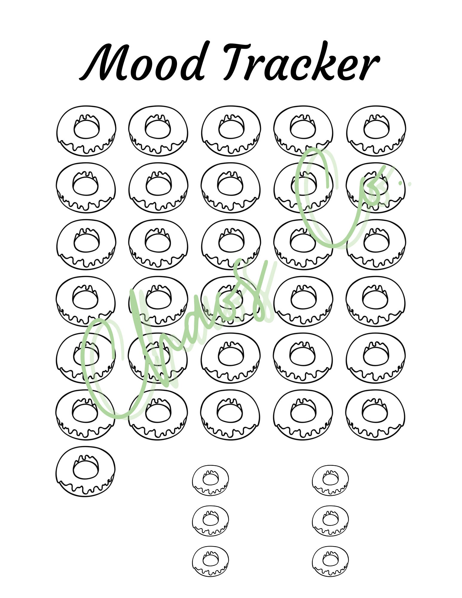 Printable Mood Tracker, Bullet Journal Page, Digital Download - Etsy