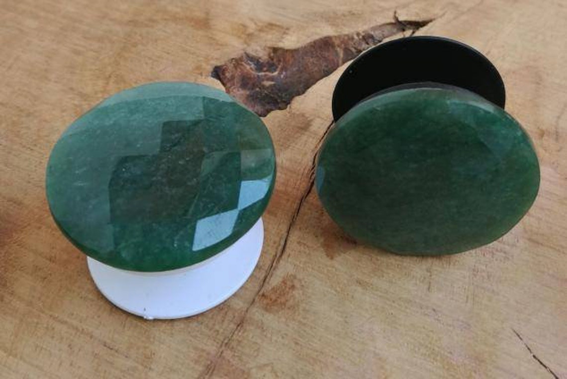 Jade Rosecut Round Gemstone phone grip. Crystal Quartz cell | Etsy