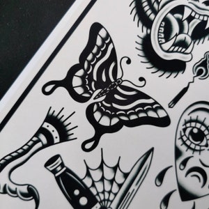 Blackwork Bold Traditional Tattoo Print image 6