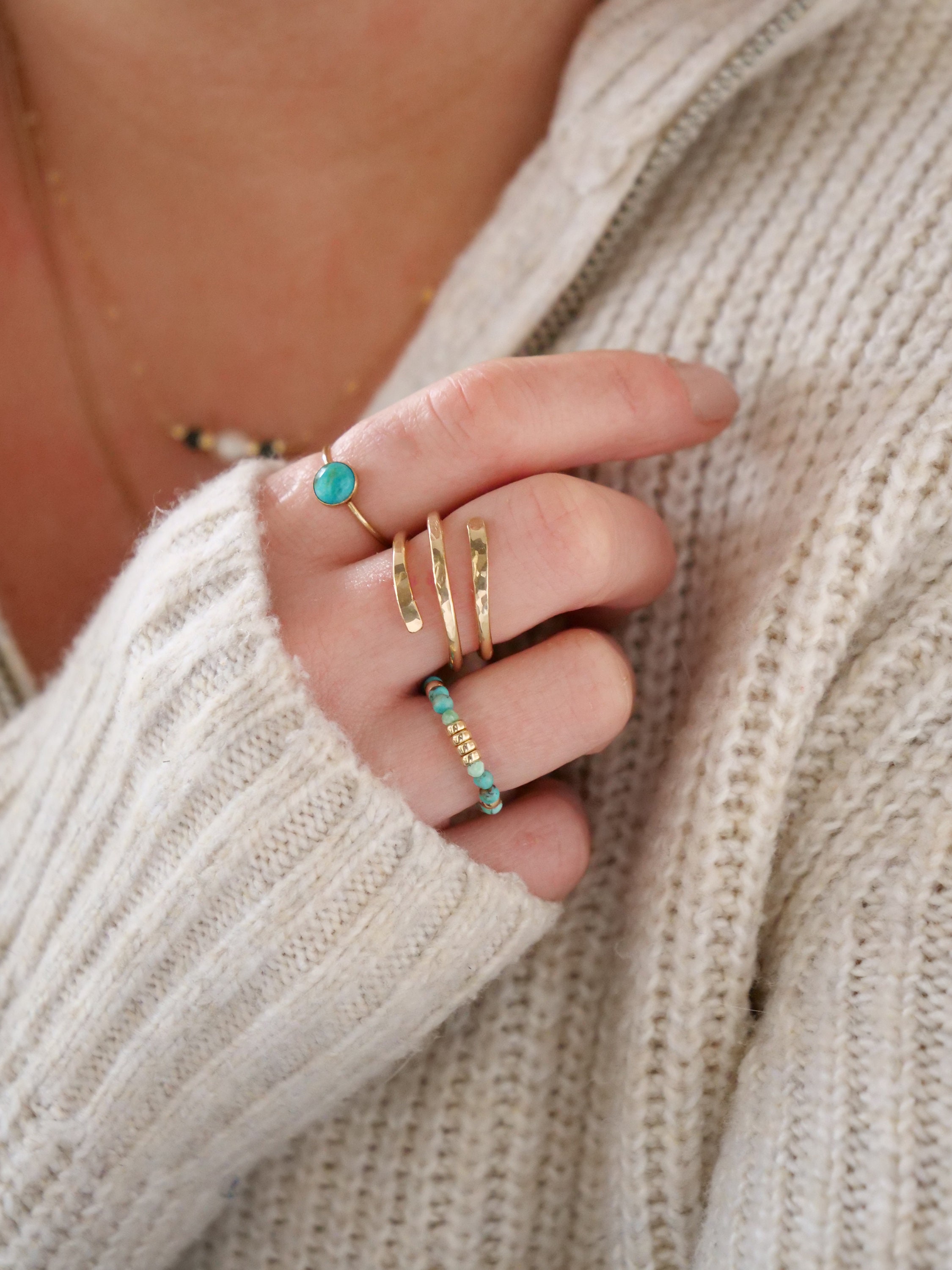 Turquoise stacker ring sale