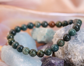 Indian Bloodstone Bracelet, Natural Bloodstone Bracelet, Gift For Her, Gift For Him, Women Bracelet, Men's Bracelet, Gemstone bracelet