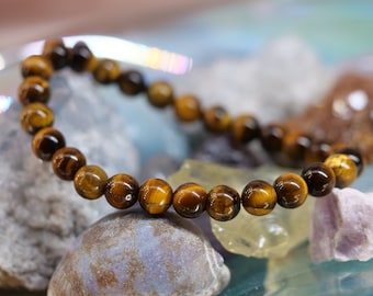 Tigers Eye Bracelet, natural gemstone bracelet, tiger's eye bracelet, gemstone bracelet, mens bracelet, womens bracelet, Beaded bracelet