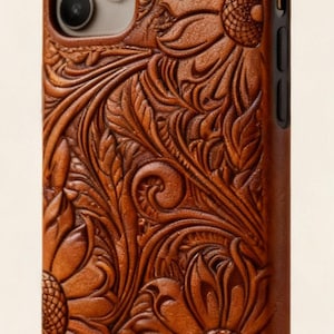 Tooled Leather Pattern Floral SVG image 2