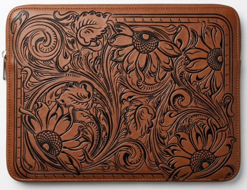 Tooled Leather Pattern Floral SVG image 8